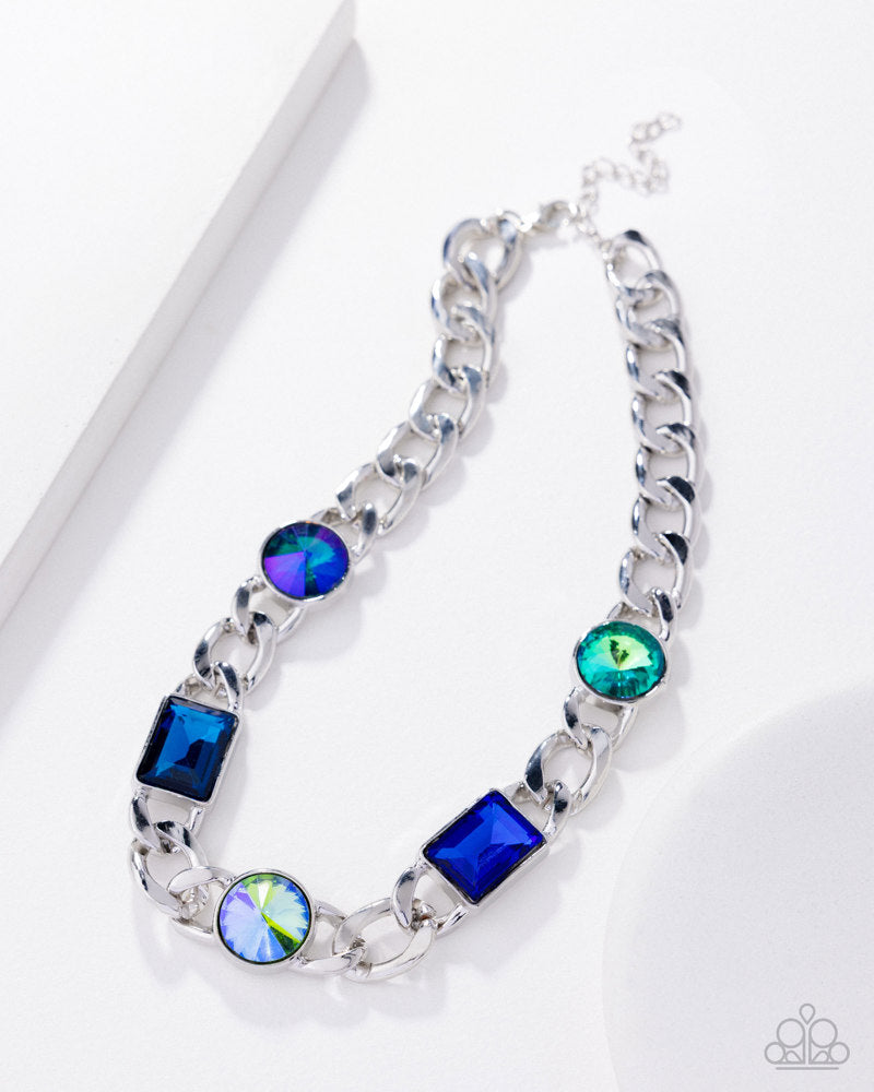 Groundbreaking Glitter Green Necklace