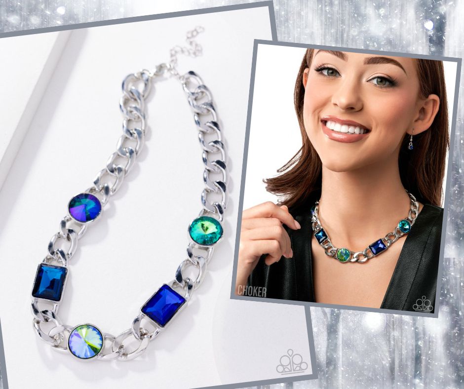 Groundbreaking Glitter Green Necklace