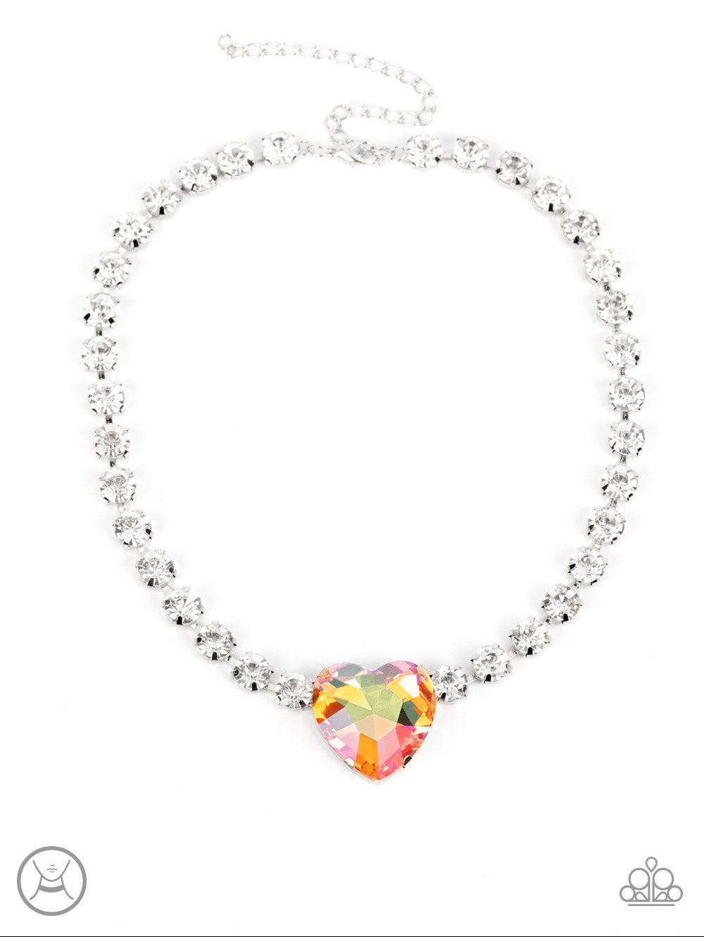 Heart in My Throat Orange Necklace