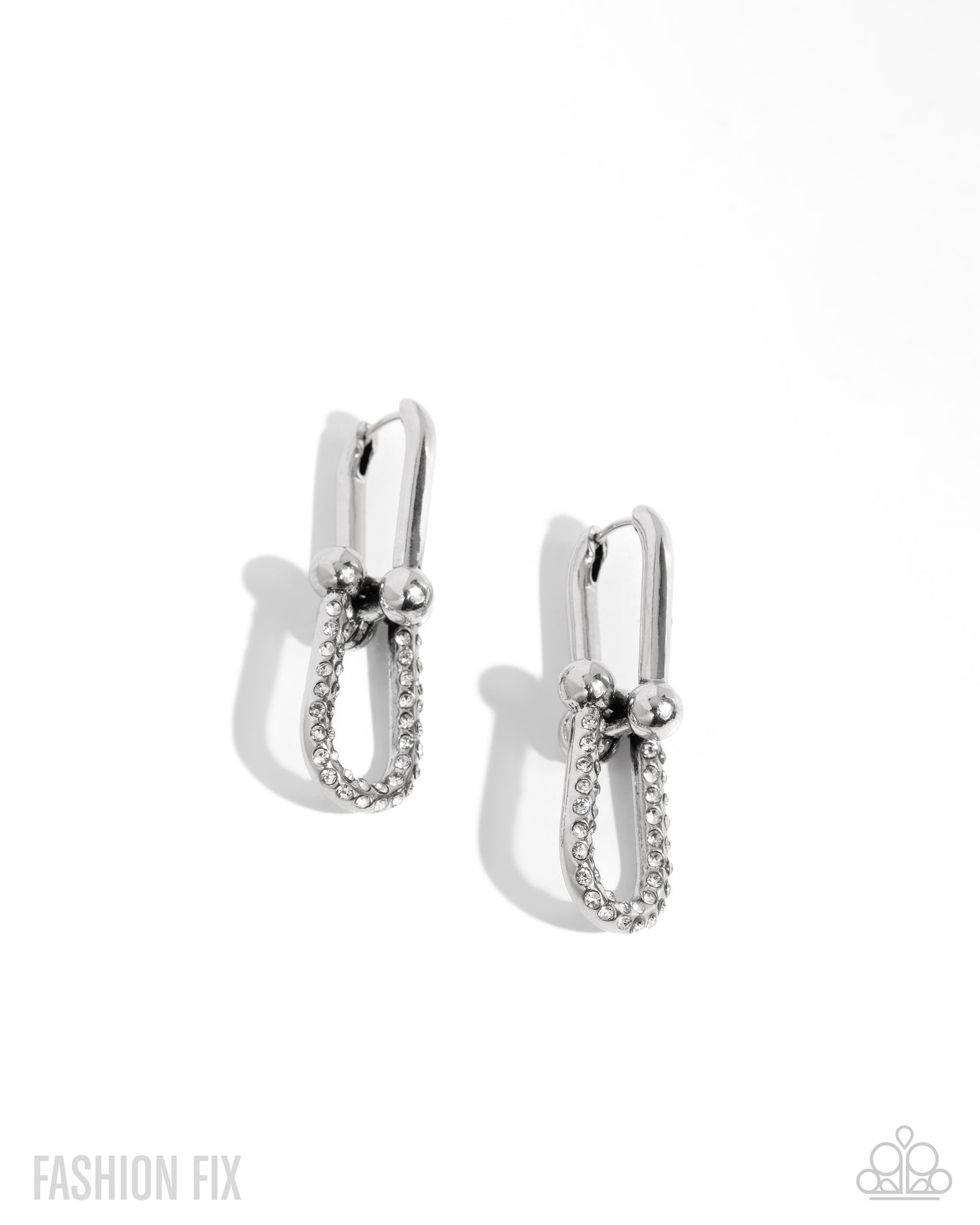 Heightened Haute White Hinge Hoops