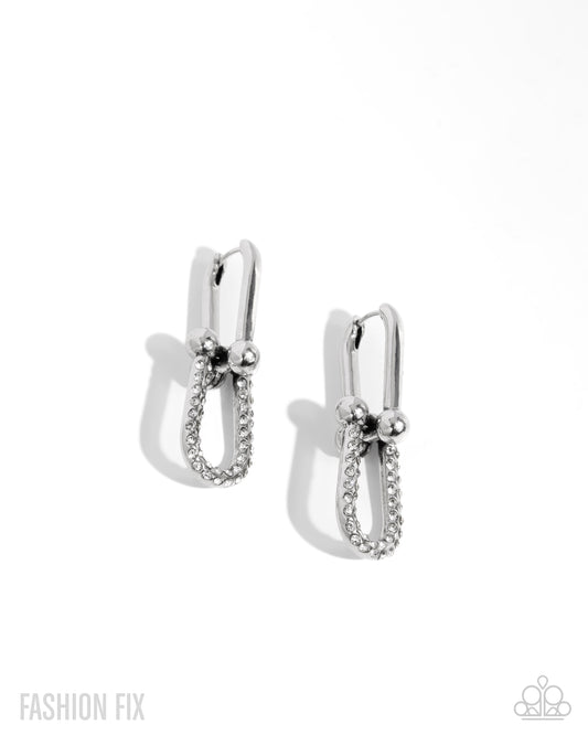 Heightened Haute White Hinge Hoops