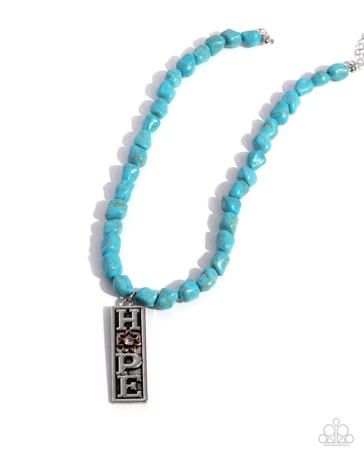 Hopeful Headline Blue Necklace
