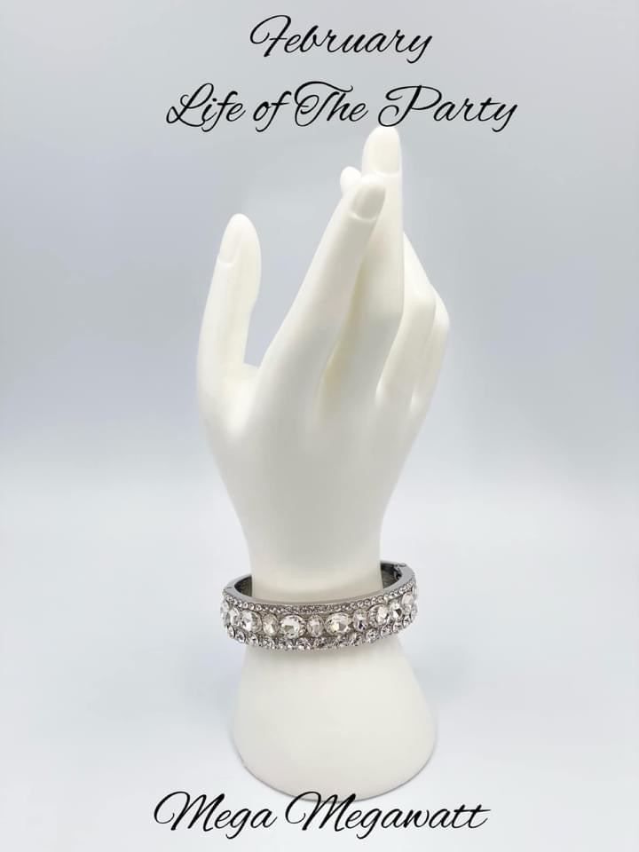 Mega Megawatt White Hinge Bracelet