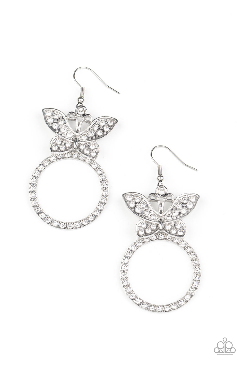 Paradise Found White Earrings