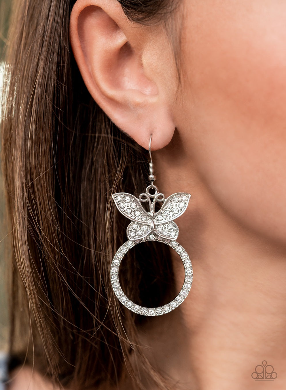 Paradise Found White Earrings
