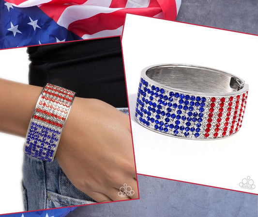 Passionate Patriotism Multi Hinge Bracelet