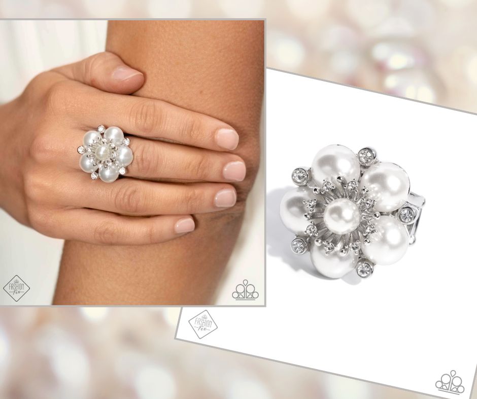 Friendly Flair White Ring