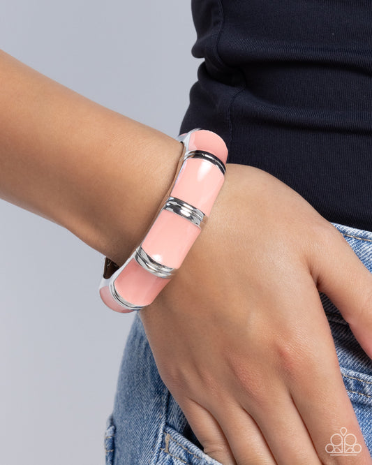 Pearlized Promise Orange Hinge Bracelet