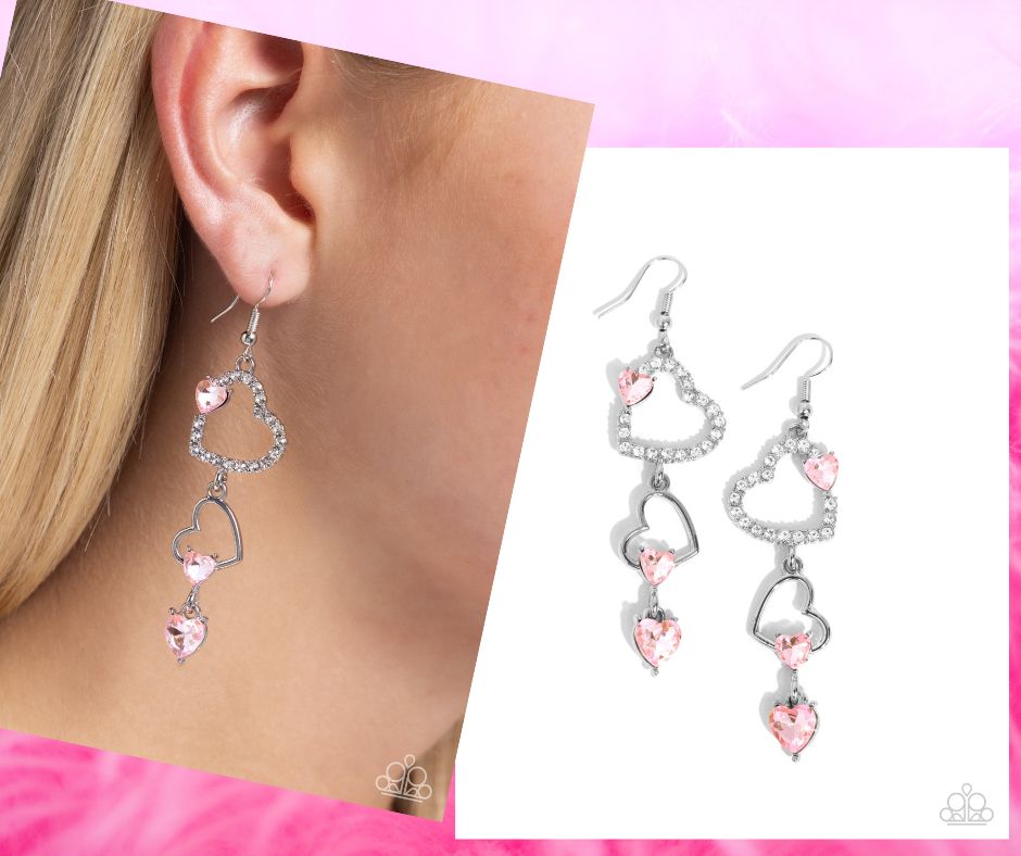 Courting Cascade Pink Earrings
