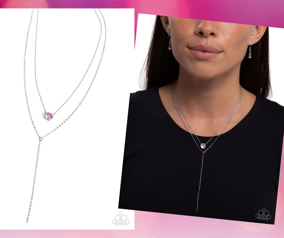Well-Being Whimsy CZ Pink Necklace
