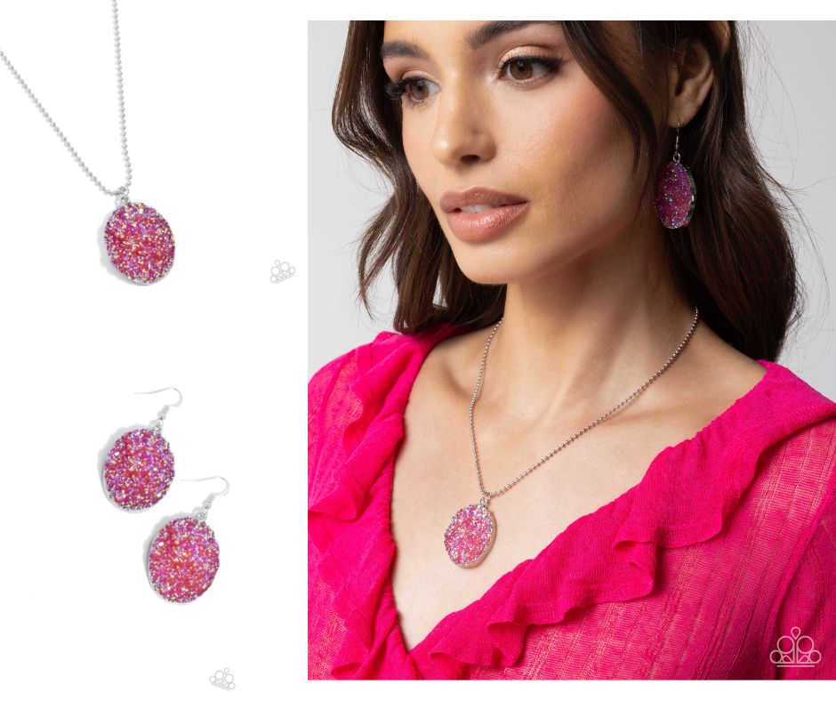 Dreamy Druzies Pink Necklace