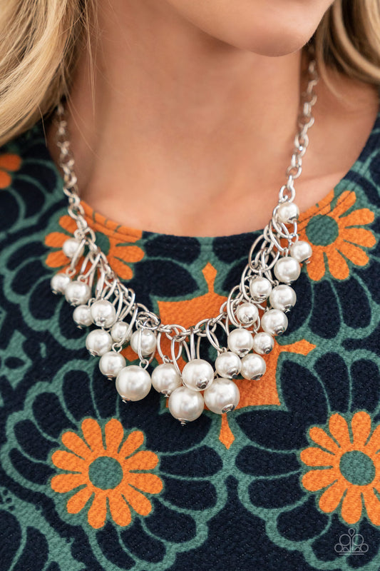 Powerhouse Pose White Necklace