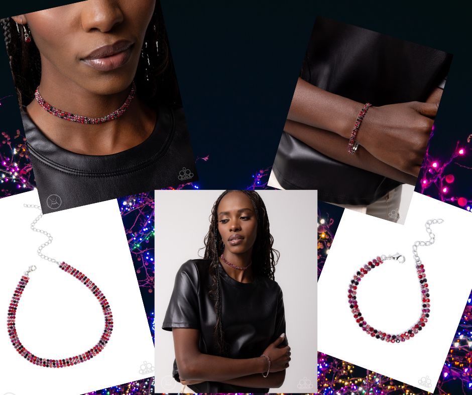 Terrific Trio Red Necklace