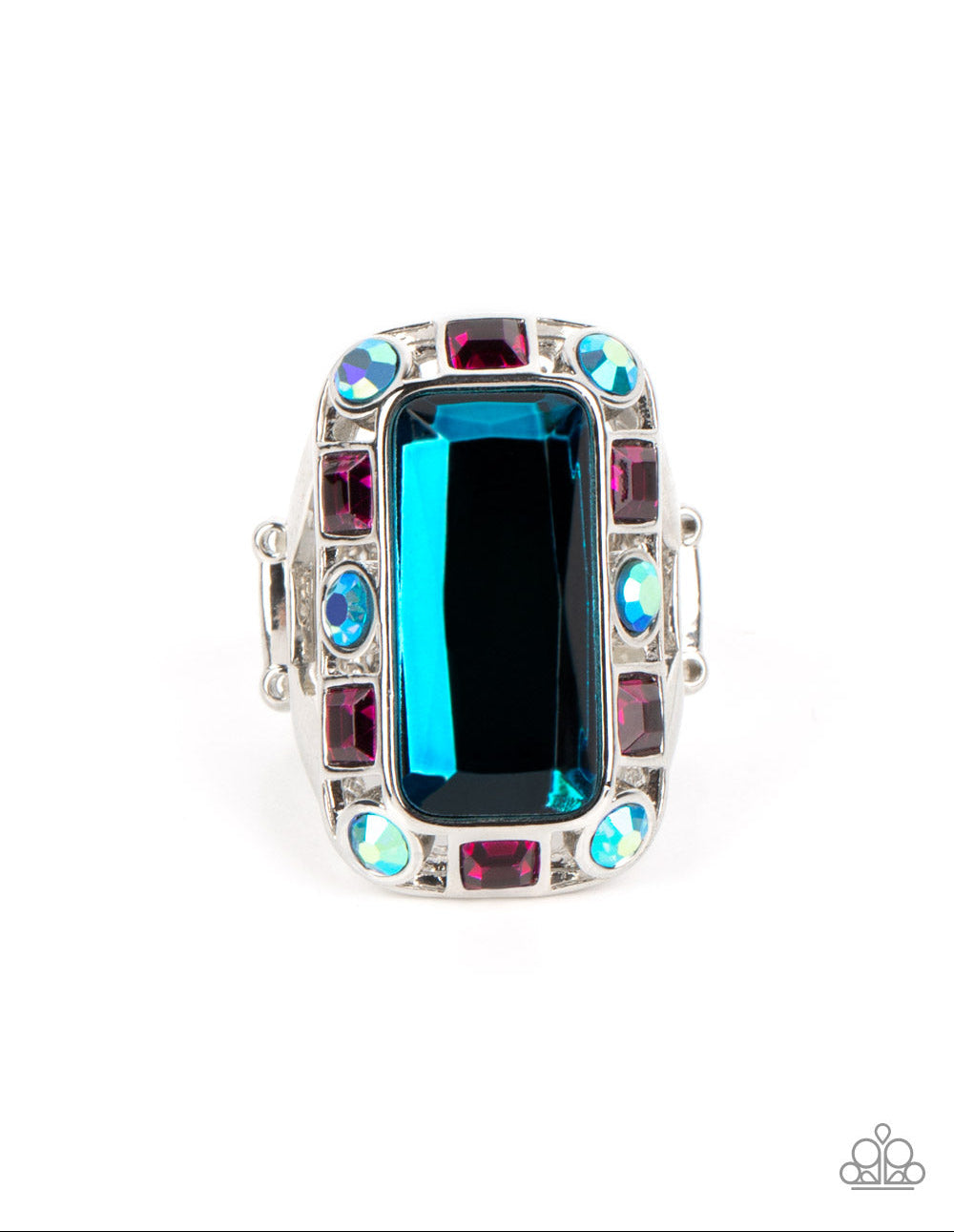 Radiant Rhinestones Blue Ring