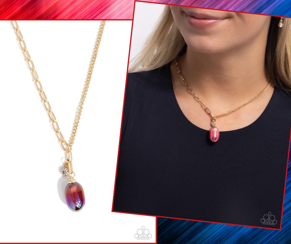 Polished Passage Red Necklace