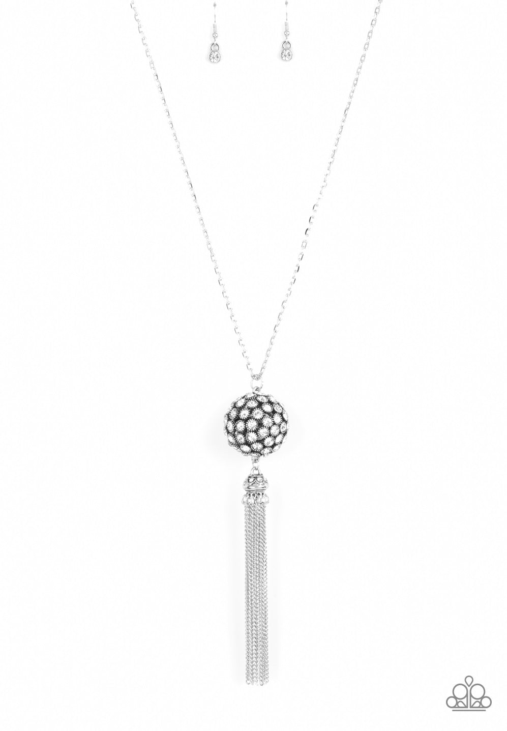 Rhinestone Revolution White Necklace