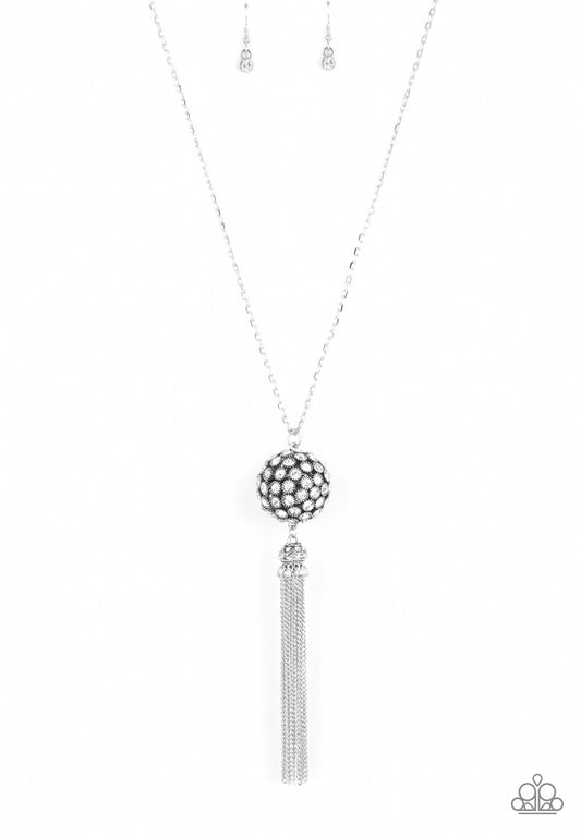 Rhinestone Revolution White Necklace