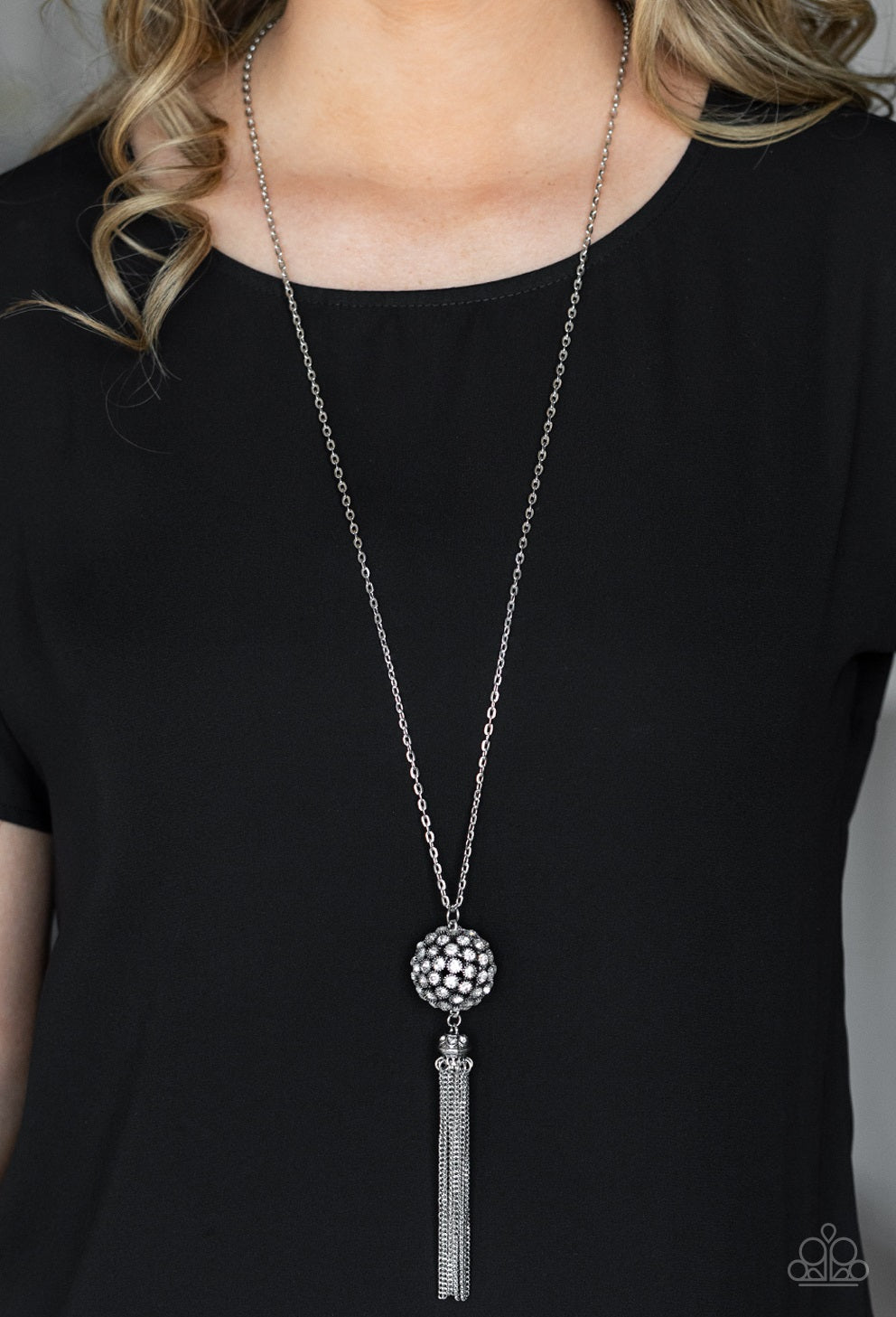 Rhinestone Revolution White Necklace
