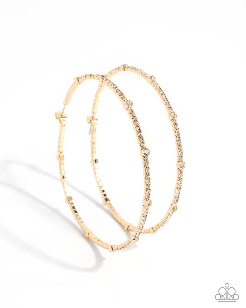 Sensational Squares Gold Hoops