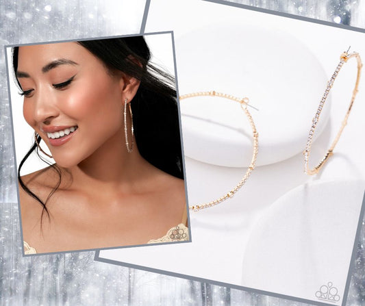 Sensational Squares Gold Hoops