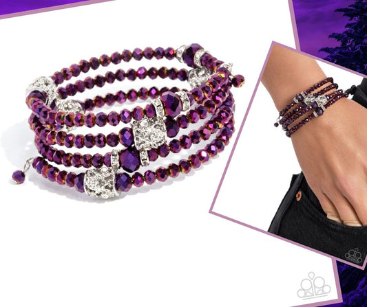 Sensible Shimmer Purple Coil Bracelet