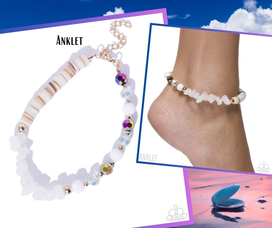 Serious Shells White Anklet