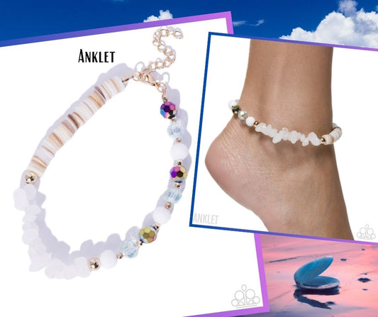 Serious Shells White Anklet