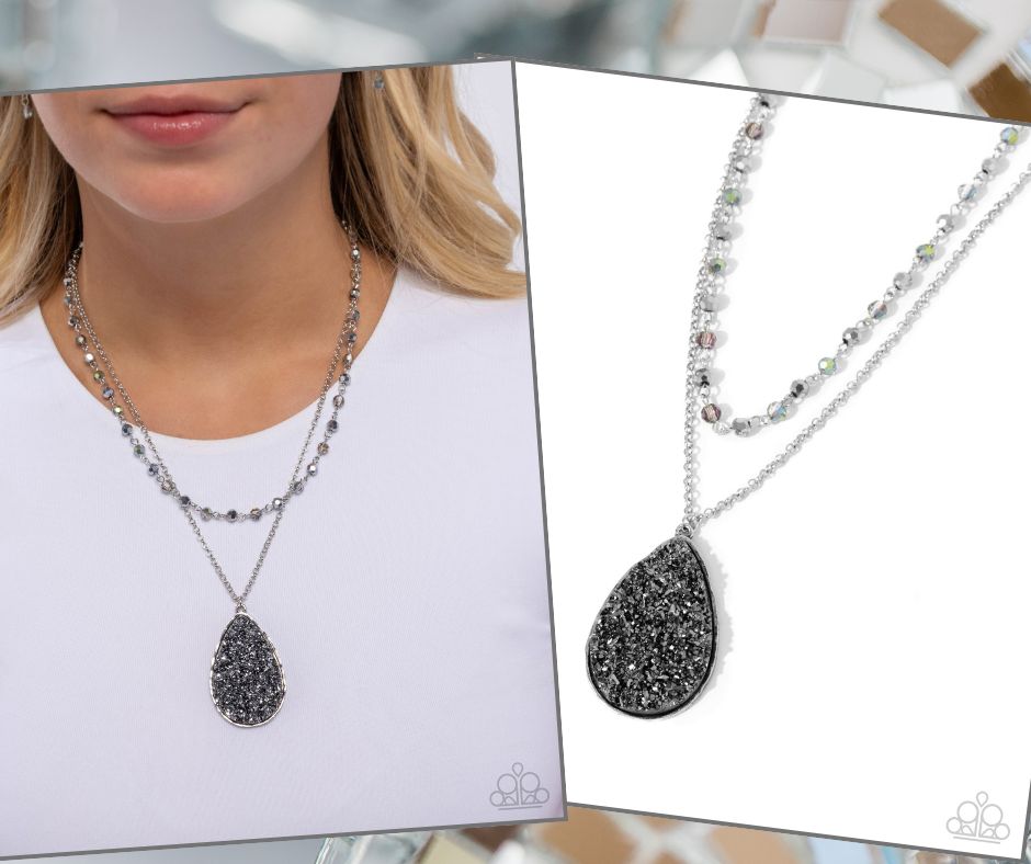 Druzy Delight Silver Necklace