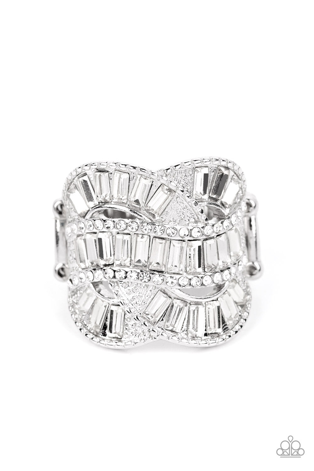Six-Figure Flex White Ring
