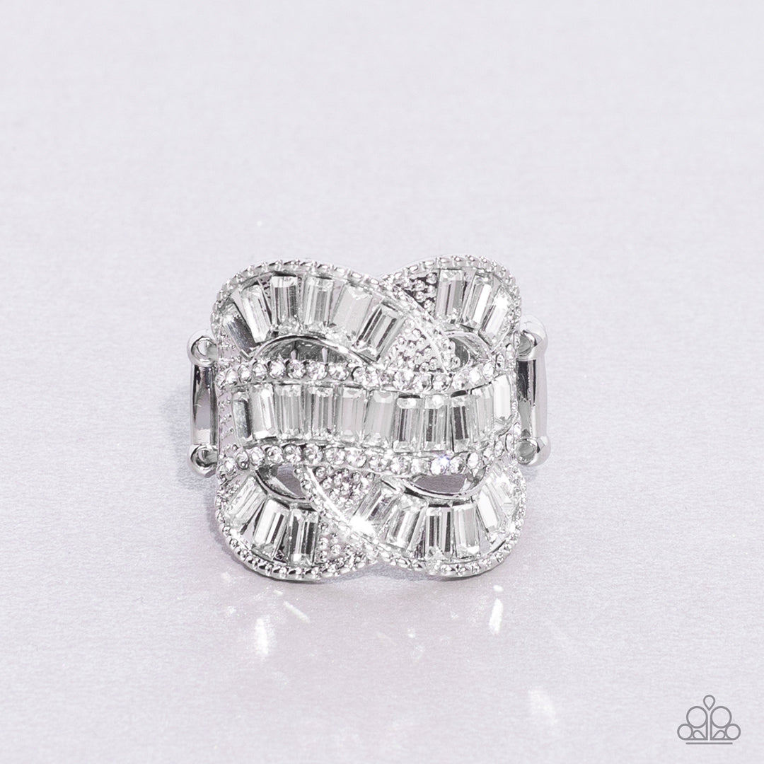 Six-Figure Flex White Ring
