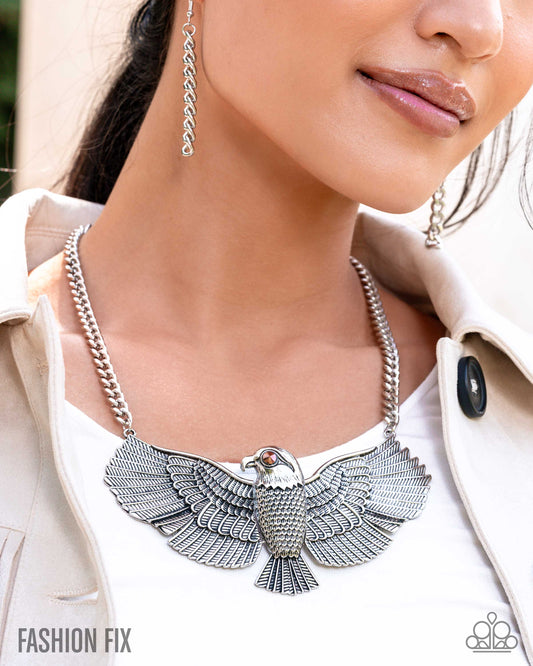 Proud as an Eagles Scream Silver Necklace