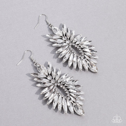 Turn up the Luxe White Earrings