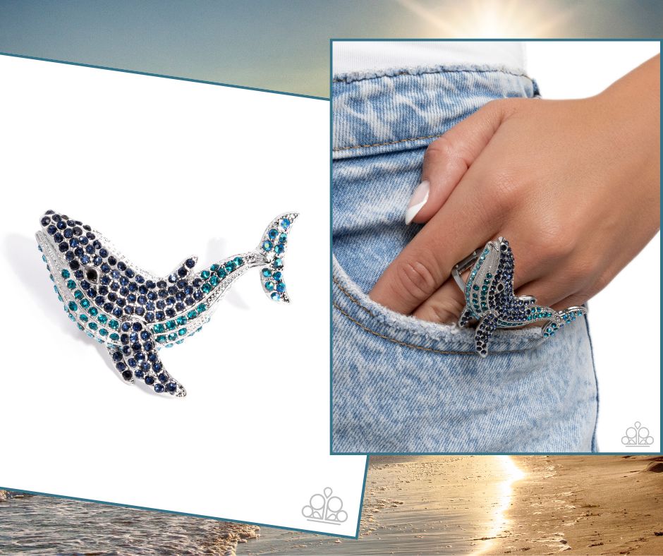 Whale of a Time Blue Ring